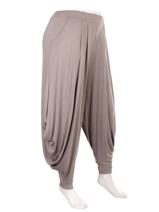 Italian Jersey Harem Trouser - Mocha