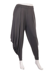 Italian Jersey Harem Trouser - Charcoal