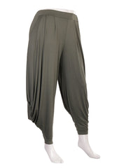 Italian Jersey Harem Trouser - Khaki