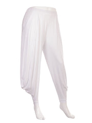 Italian Jersey Harem Trouser - White