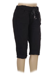Italian Plain Magic Shorts With Side Pockets - Black