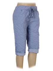Italian Plain Magic Shorts With Side Pockets - Denim