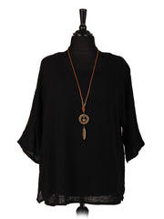 Italian Cotton Top - Black