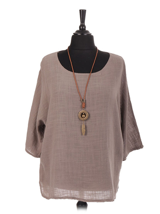 Italian Cotton Top - Mocha