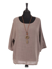 Italian Cotton Top - Mocha