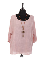 Italian Cotton Top - Baby Pink