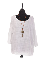 Italian Cotton Top - White