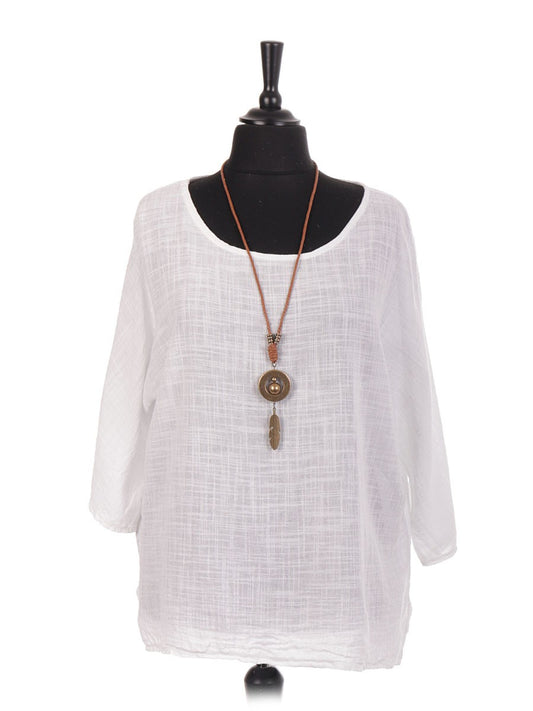 Italian Cotton Top  - White