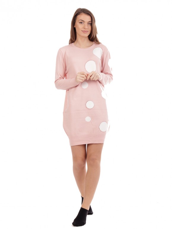 Italian Knitted Macchia Spot Jumper Dress