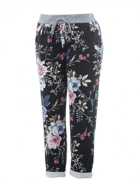 Italian Cotton Floral Print Summer Trouser