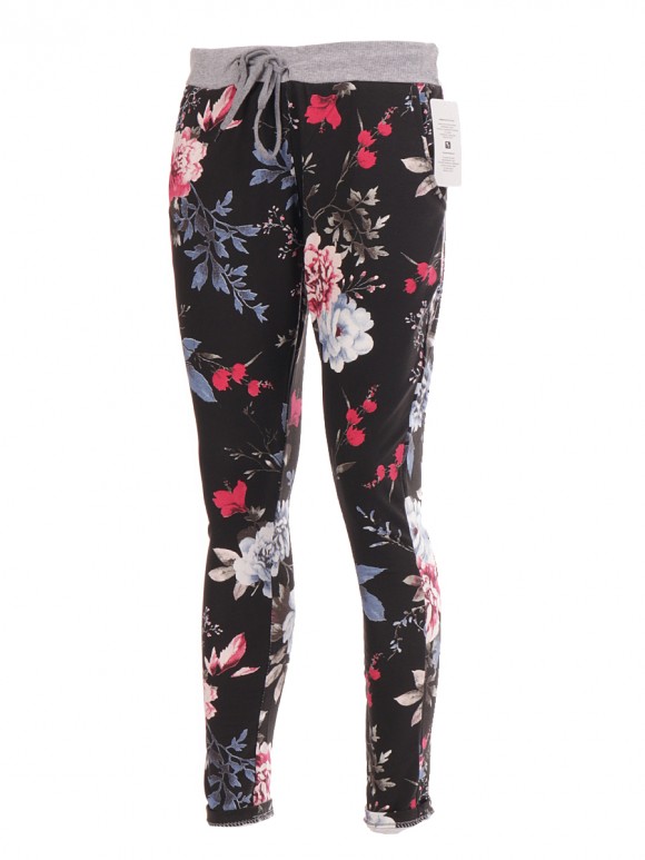 Italian Floral Printed Cotton Trouser