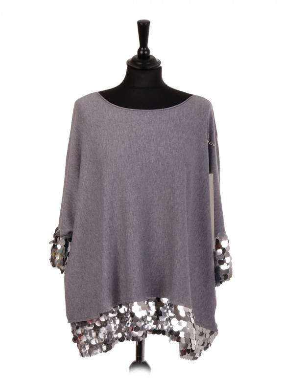 Italian Knitted Jumper with Disc Sequin Detail