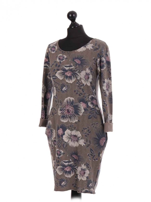 Italian Large Floral Quirky Dress