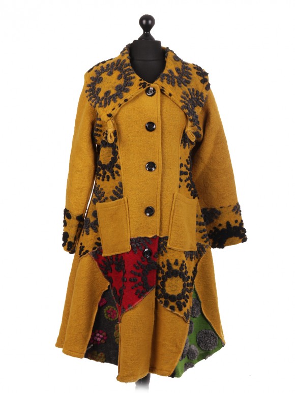 Italian Long Length Flared Lana Wool Coat