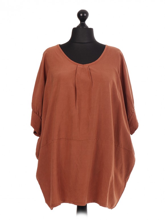 Italian Pleated Batwing Top