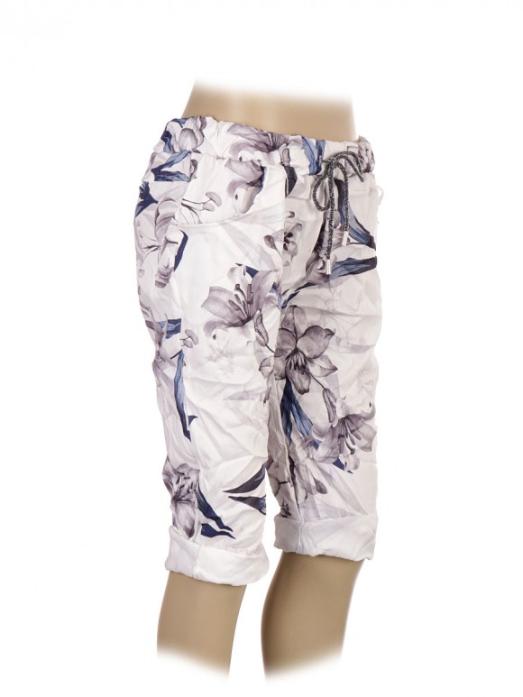 Italian Printed Shorts With Side Pockets
