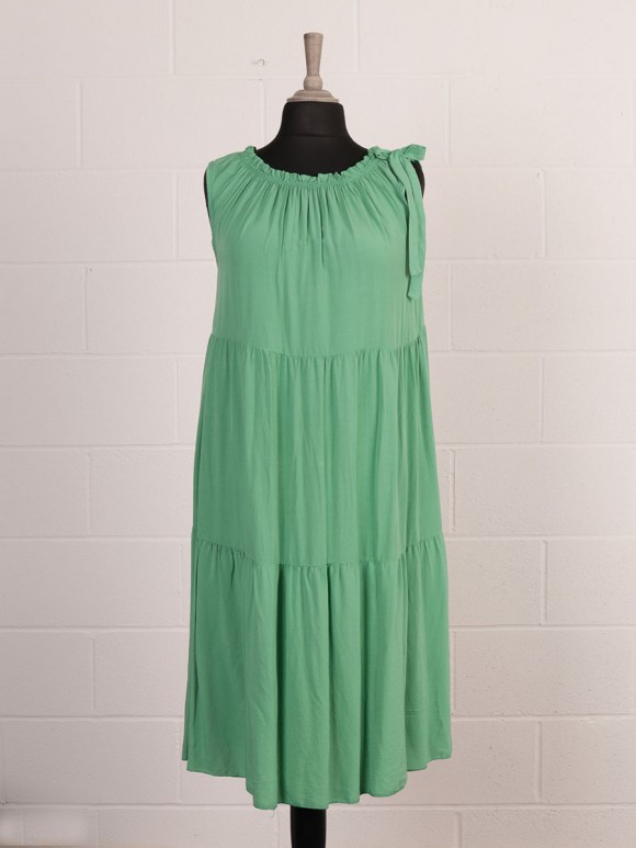 Italian Sleeveless Tiered Maxi Dress