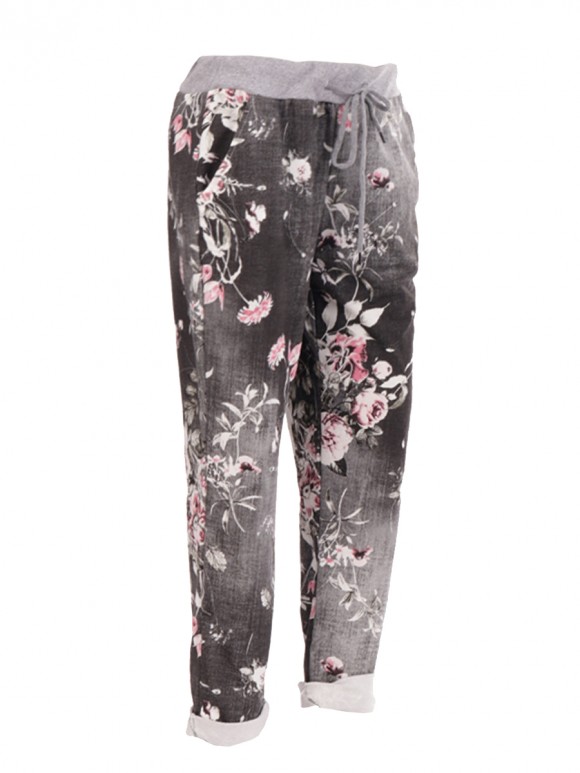 Made in Italy Floral Print Trousers