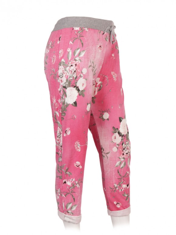 Made in Italy Floral Print Trousers