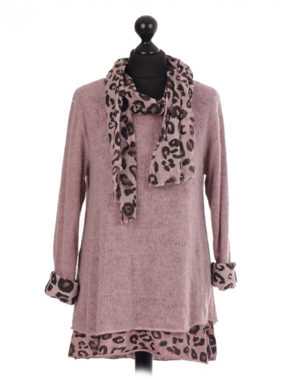 Italian Two Layered Top With Scarf
