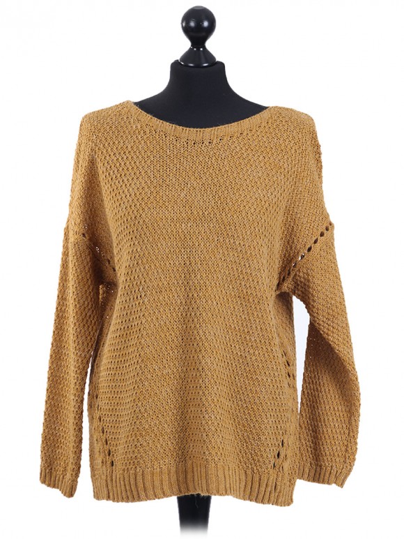 Italian Woollen Knitted Jumper Mustard