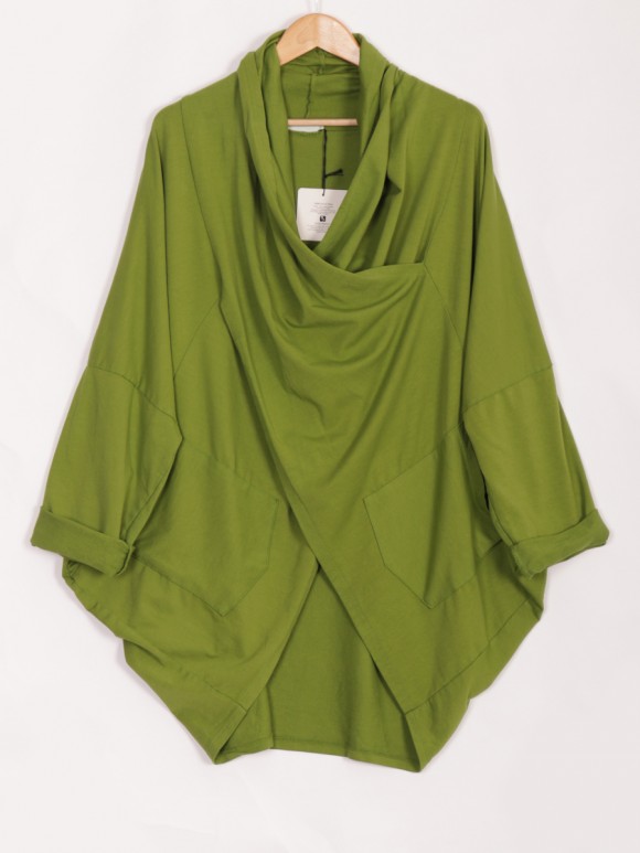 Italian Wrap Over Style Oversized Lagenlook Top