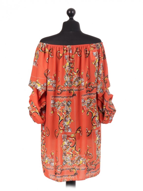 Italian Baroque Print Bardot Tunic