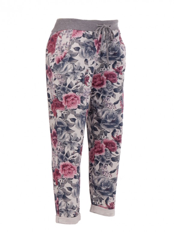 Made In Italy Floral Print Trouser