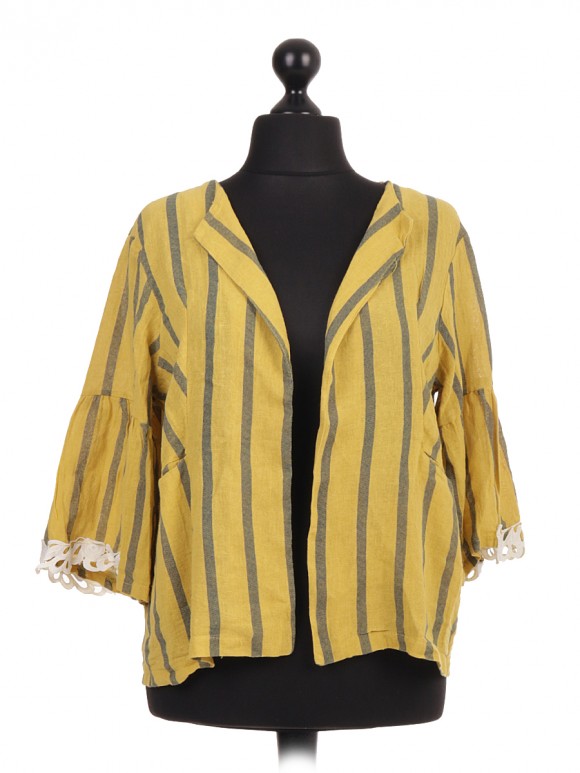 Italian Striped Linen blazer