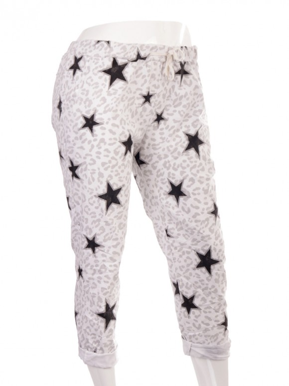 Plus Size Italian Star & Leopard Print Magic Pants