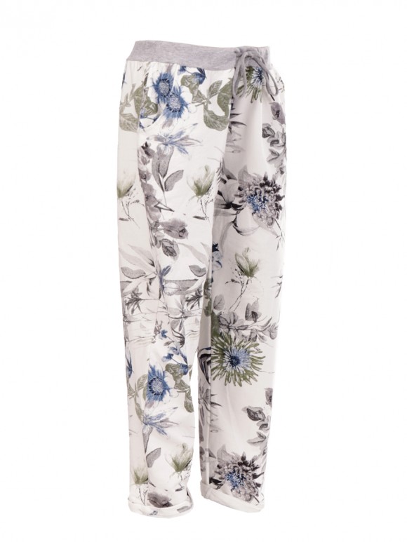 Plus Size Made In Italy Printed Trouser