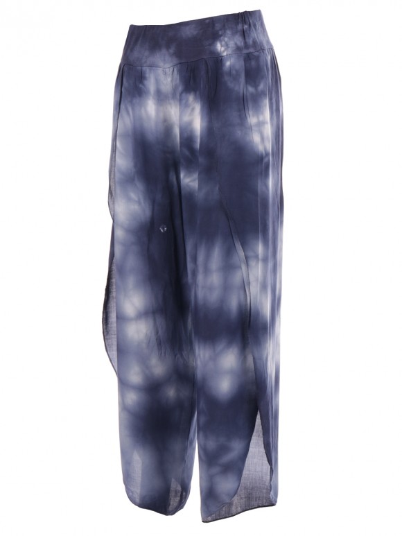 Tie And Dye Wrap Over Split Trousers