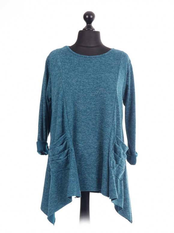 Italian tunic top with layered pockets