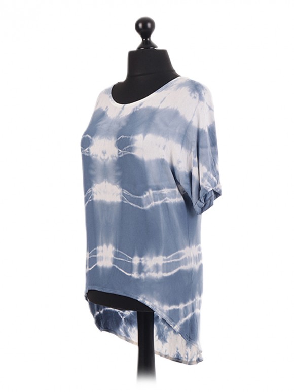 Italian Tie Dye Dip Hem Top