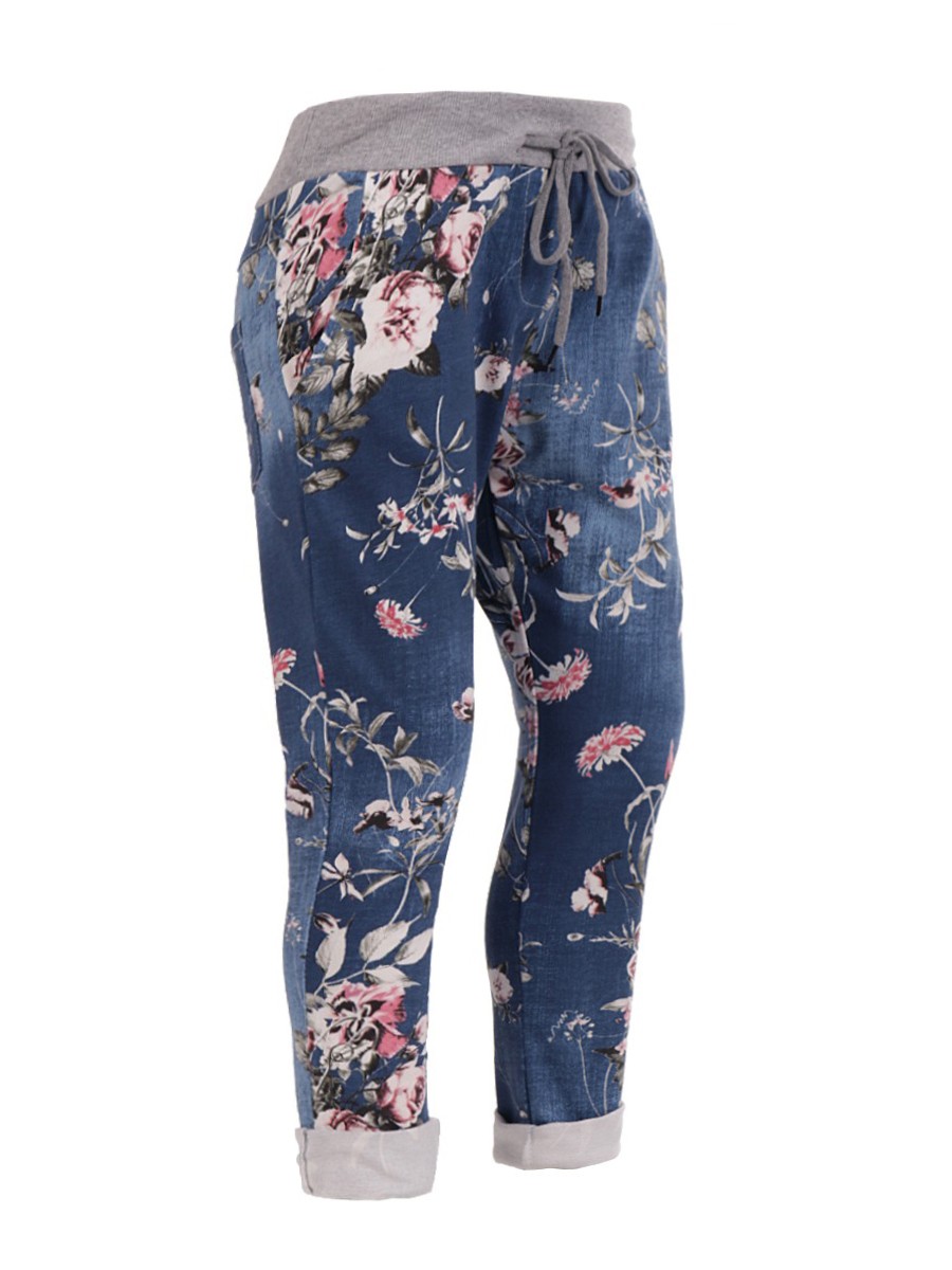 Made In Italy Plus Size Printed Trouser