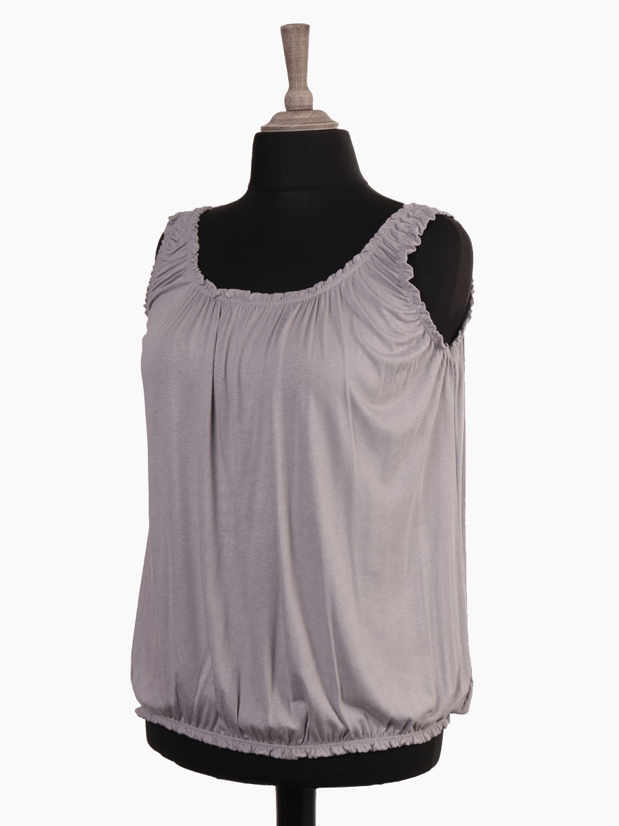 Bubble hem vest tops uk shop