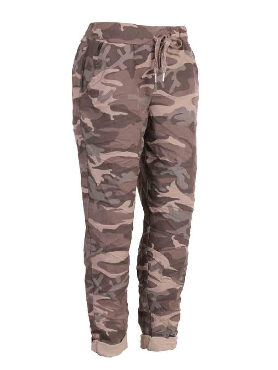 Made In Italy Camouflage Print Magic Pants