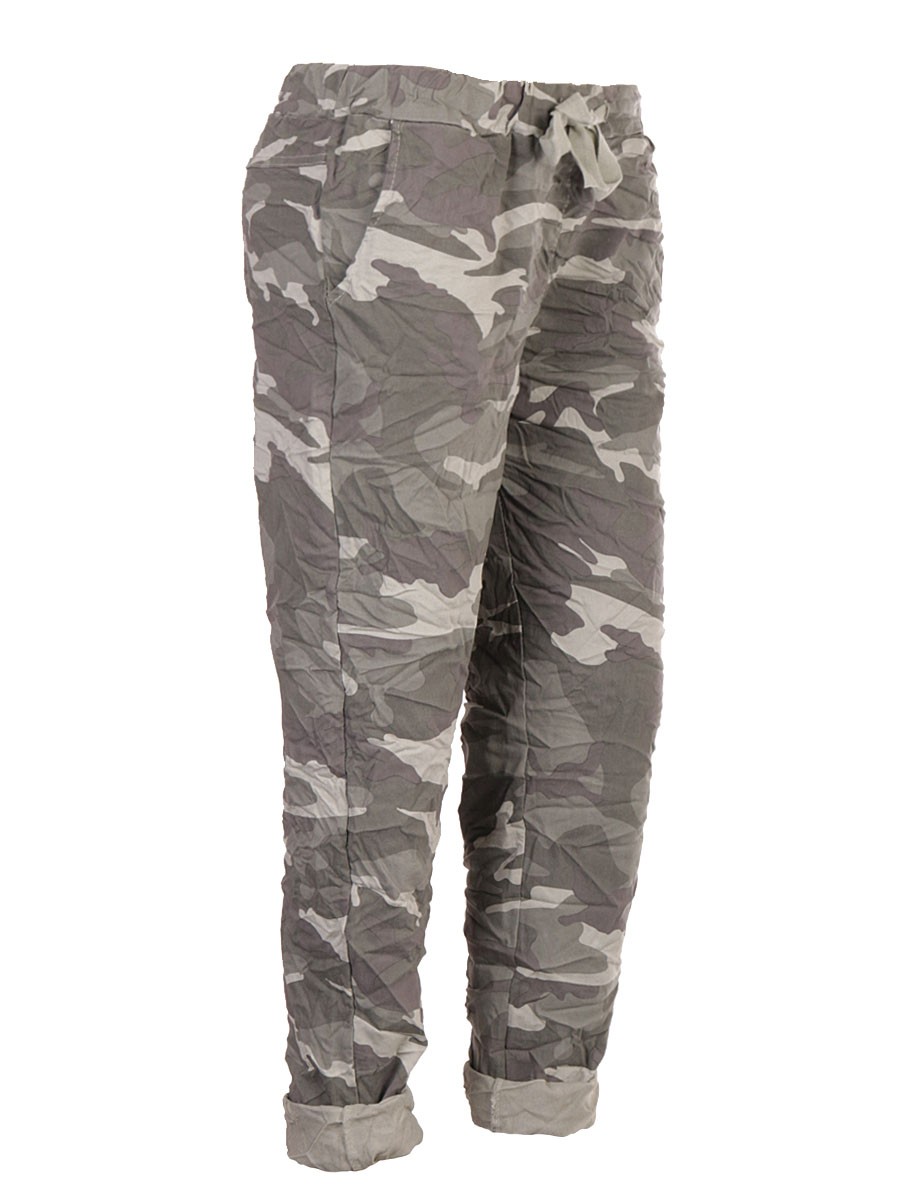 Wholesale Italian Camouflage Print Magic Pants Trouser With Drawstring ...