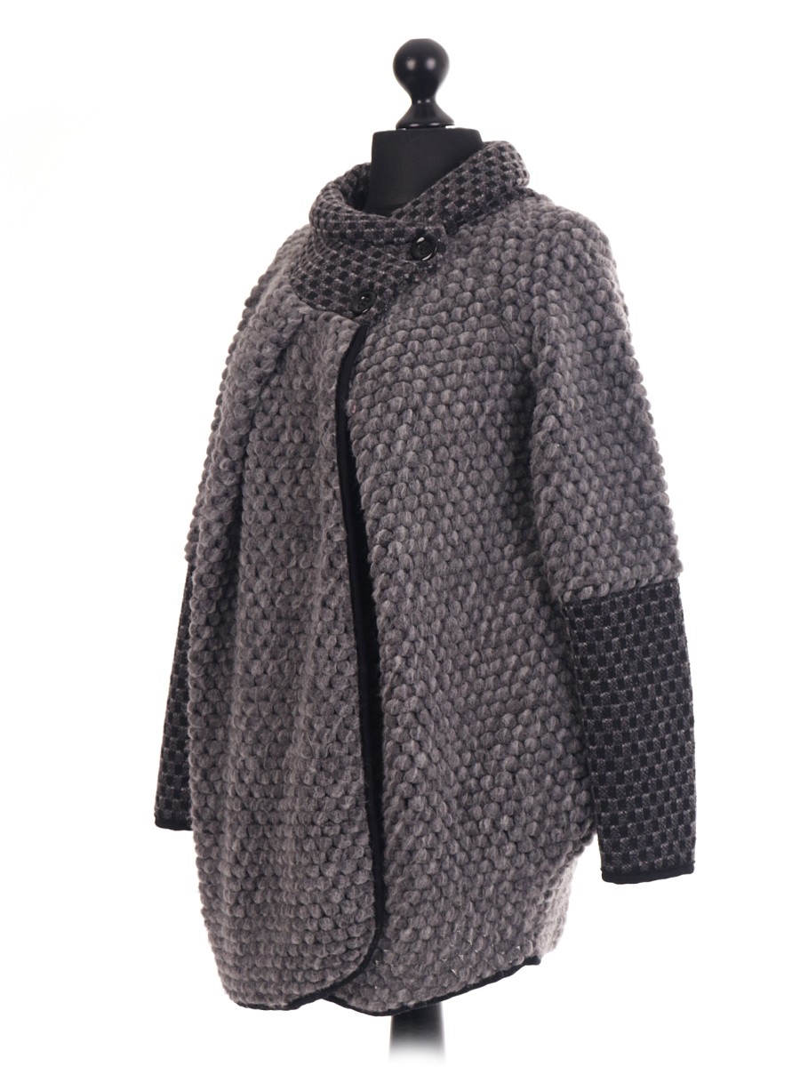 Wholesale Italian Cocoon Coatigan Coat and jackets, wholesale clothing ...