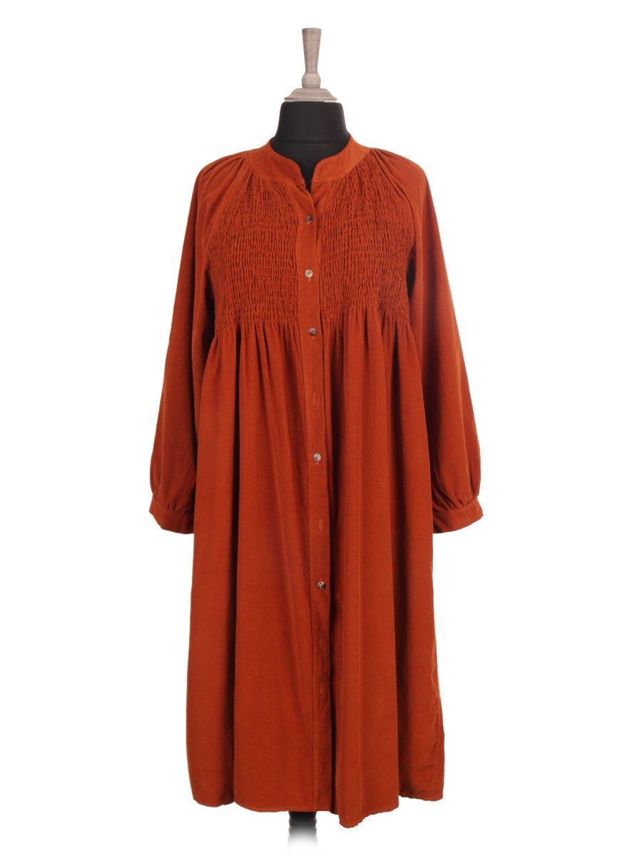 Long corduroy dress top