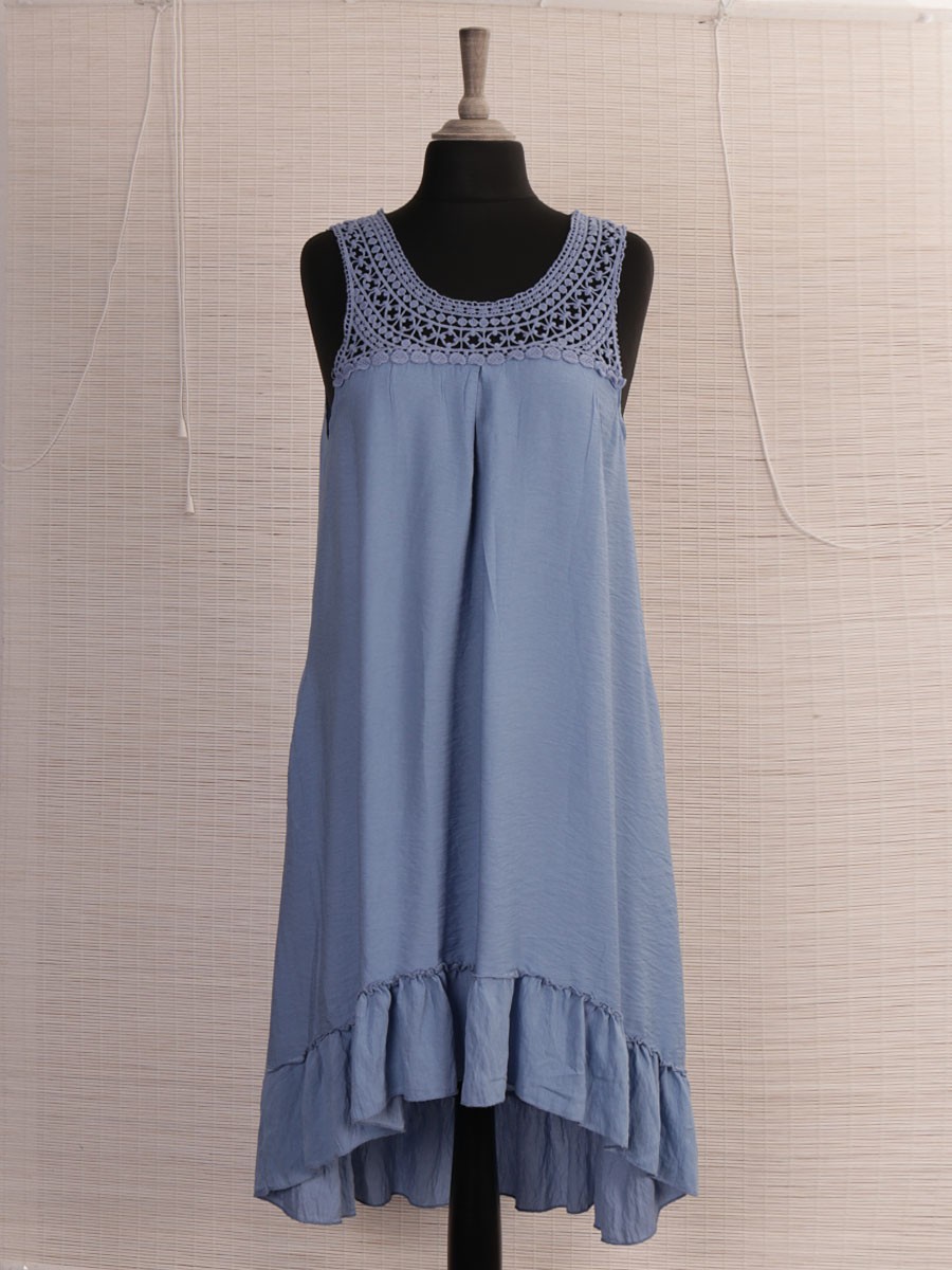 Crochet dip hem dress outlet