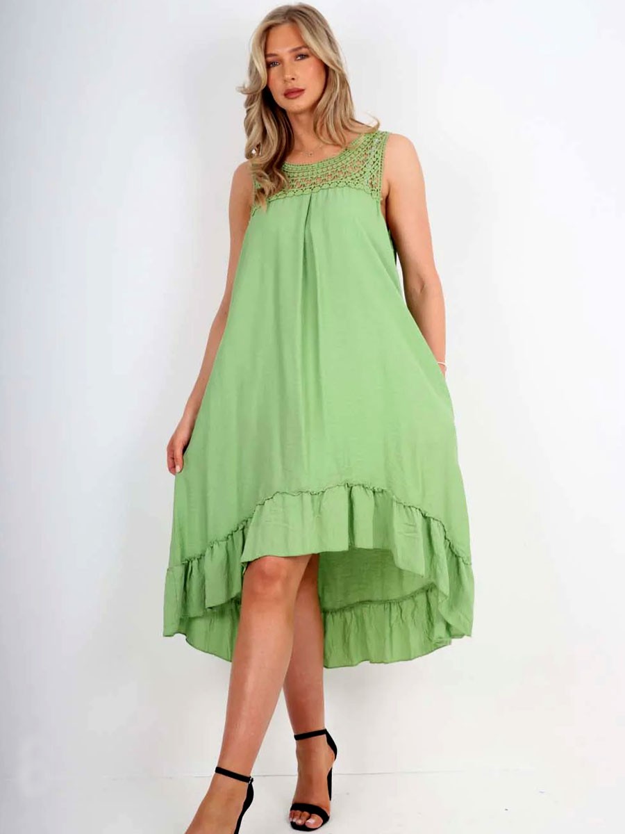 Crochet dip hem dress store