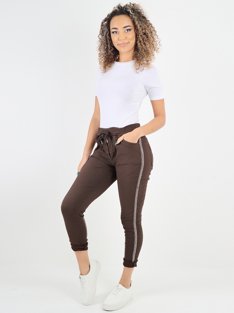 One stripe trousers sales