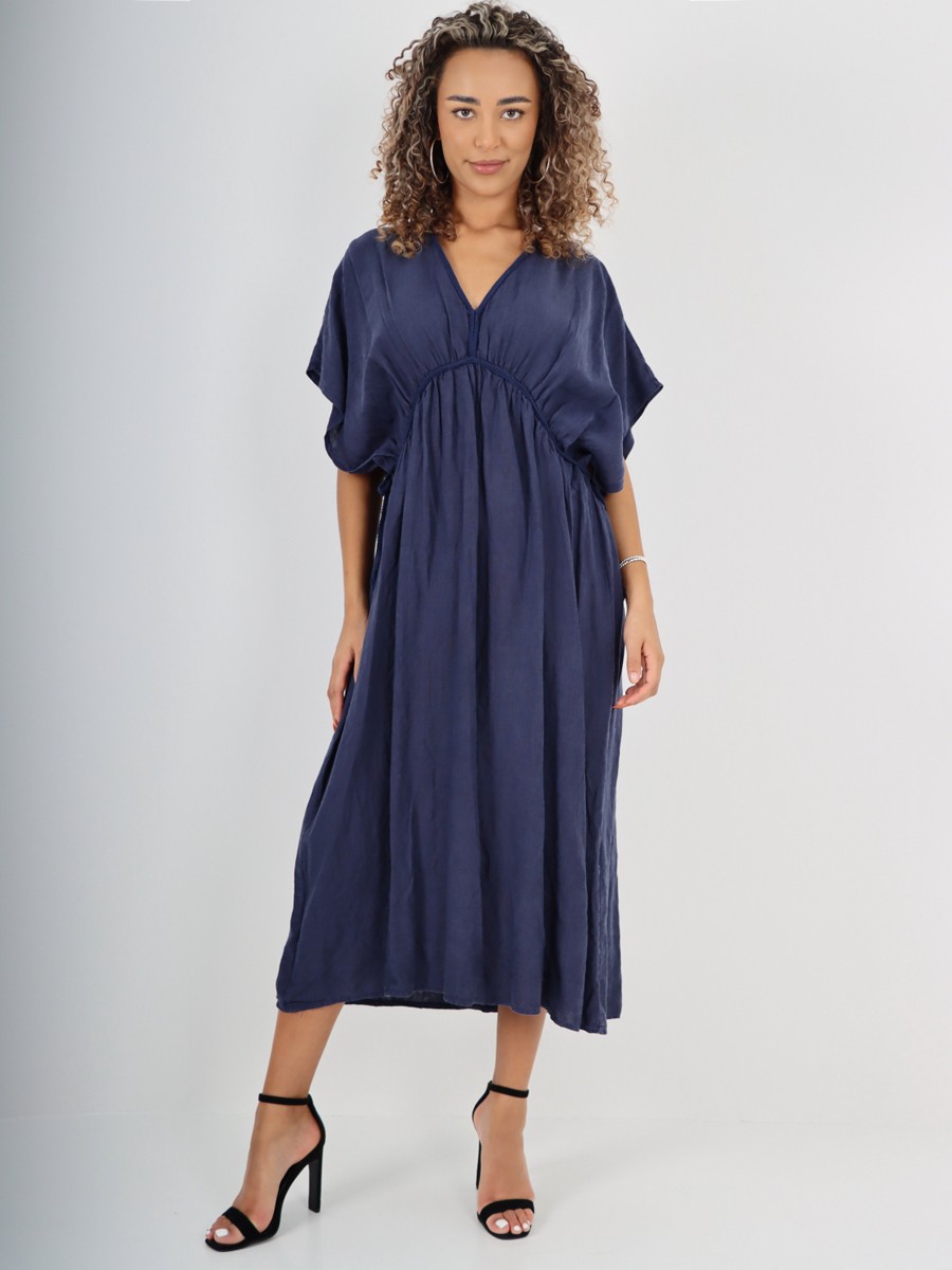 Italian Linen Dress by Inizio - Flutter  Italian linen dress, Flutter  dress, Summer linen dresses
