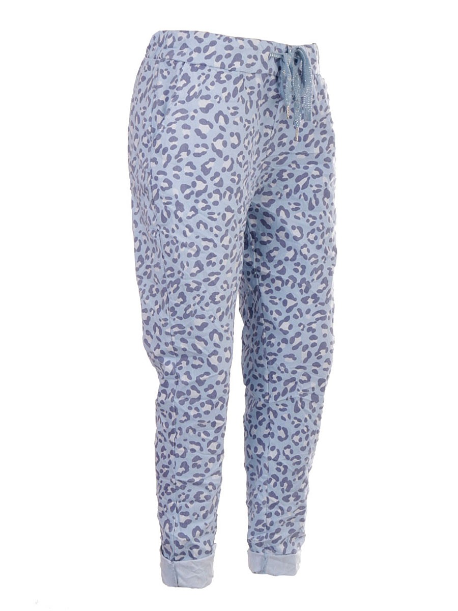 Italian Leopard Print Magic Pants Trouser