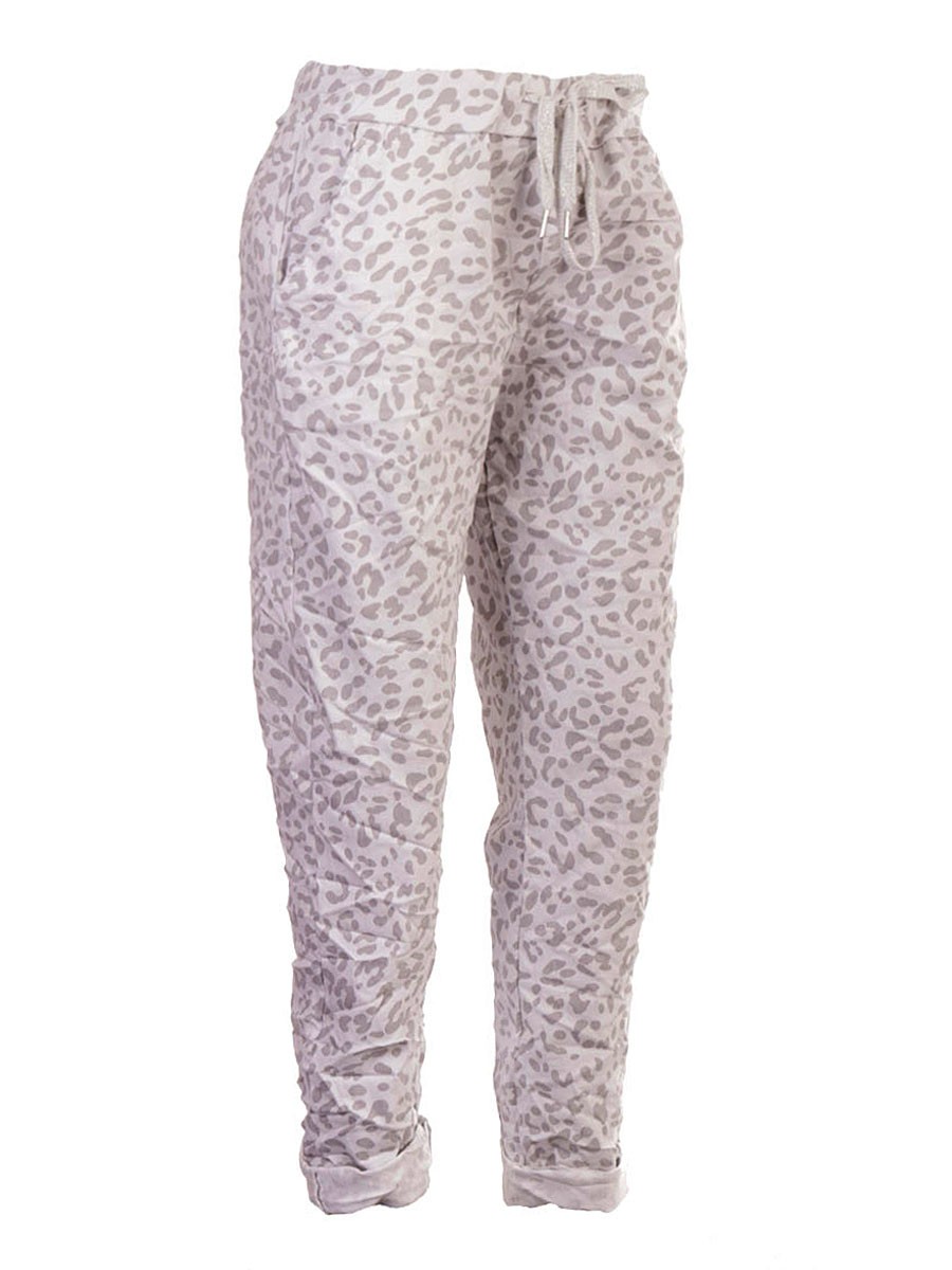 Italian Leopard Print Magic Pants Trouser