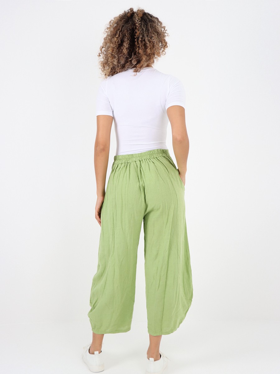 Lime green hotsell linen pants