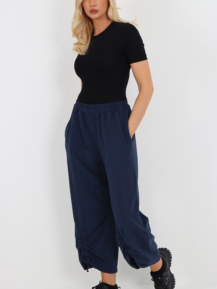Ruched deals hem pants
