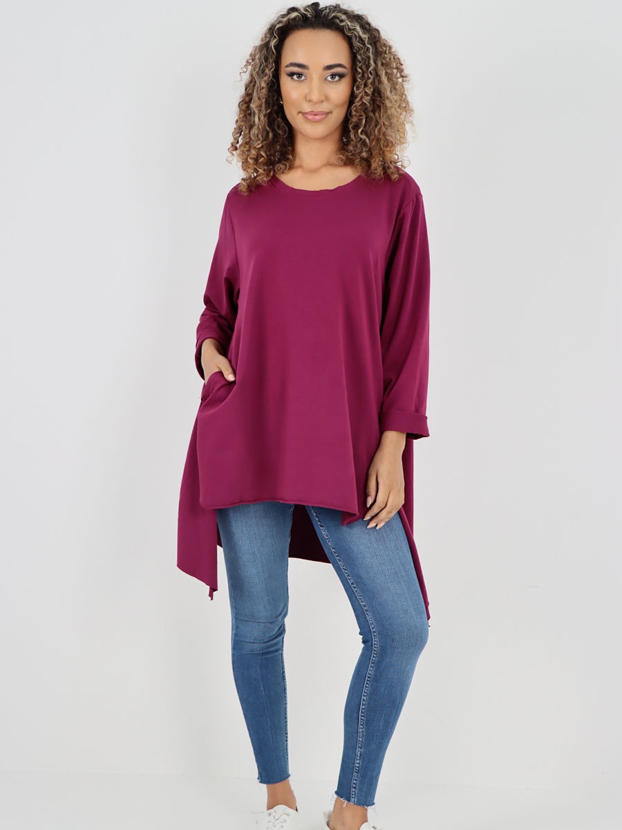 High low long tops store