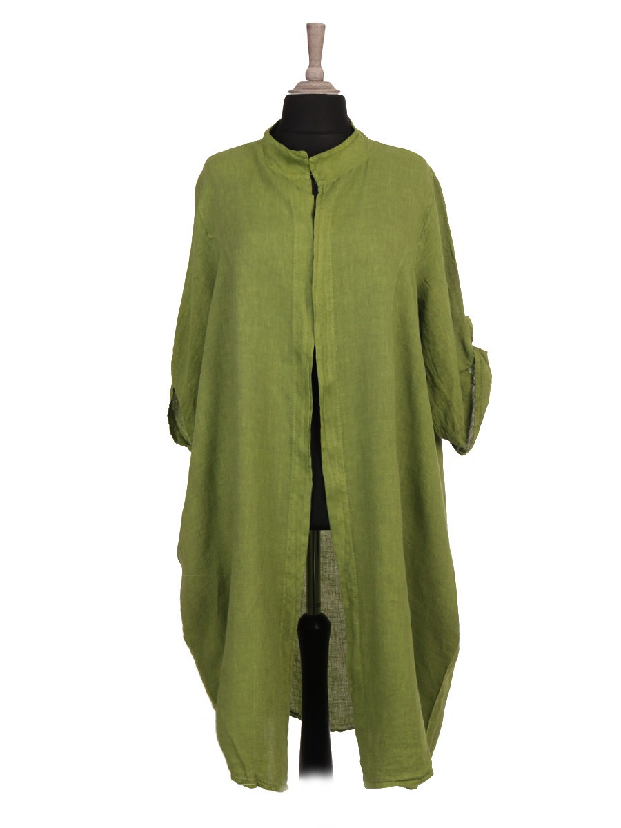 Linen open front sales cardigan